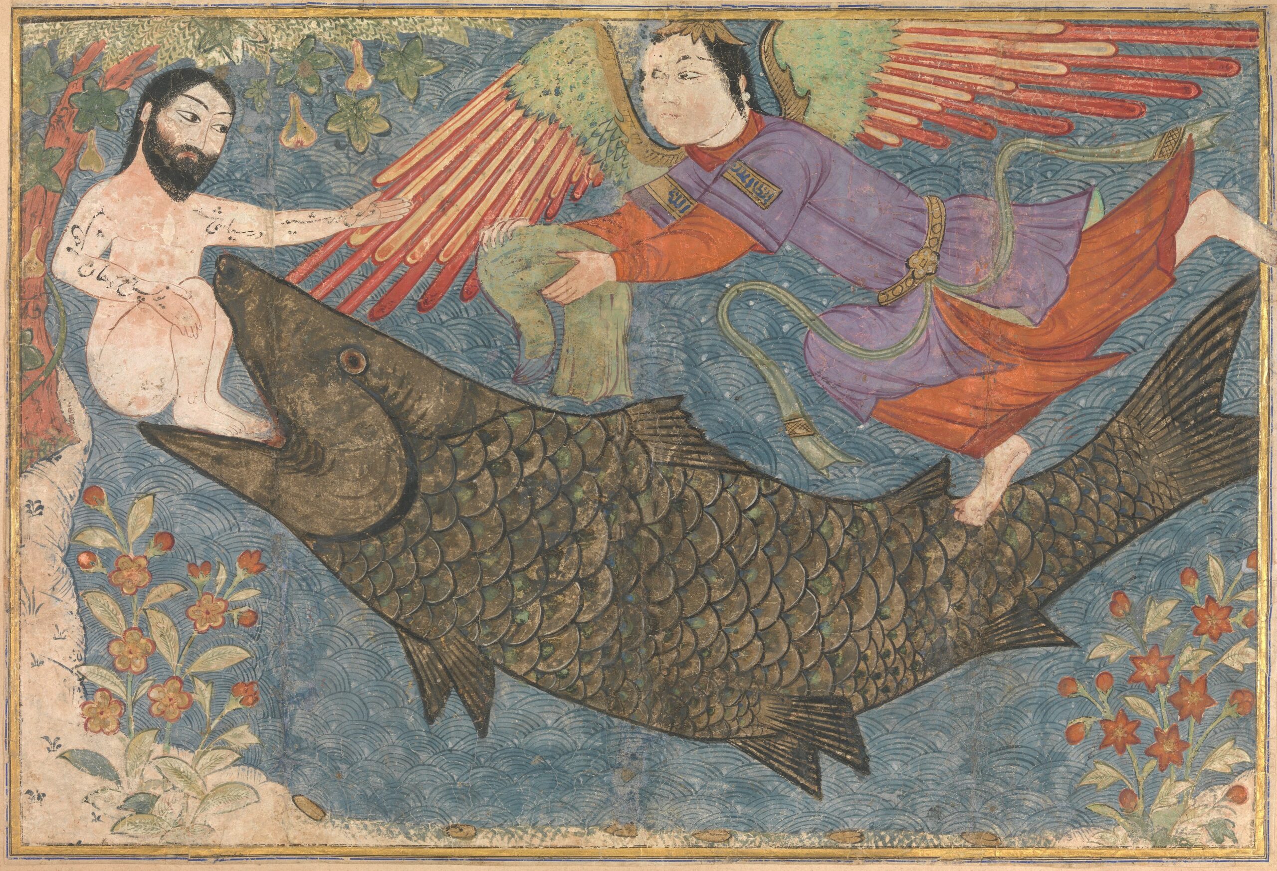 Jonah and the Whale from a Jami al-Tavarikh